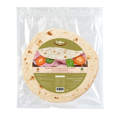 Piadina Romagnola IGP alla Riminese con olio extravergine d&