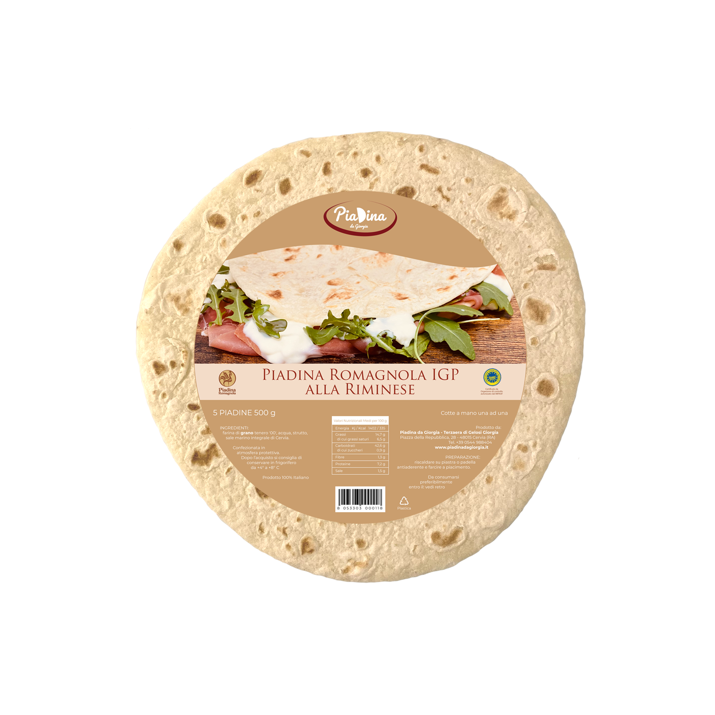 Piadina Romagnola IGP Riminese